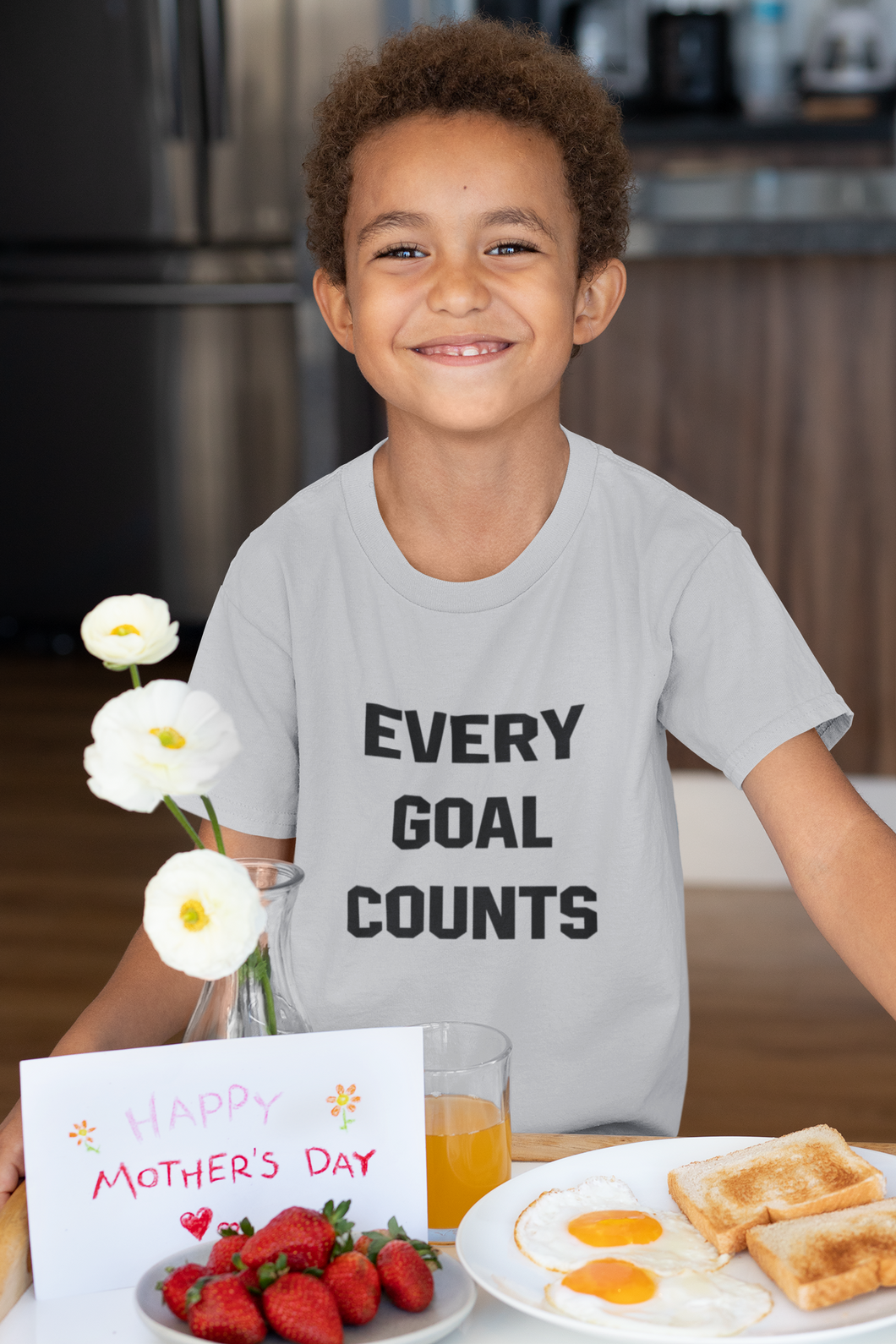 Every Goals Counts Half Sleeves T-Shirt for Boy-KidsFashionVilla