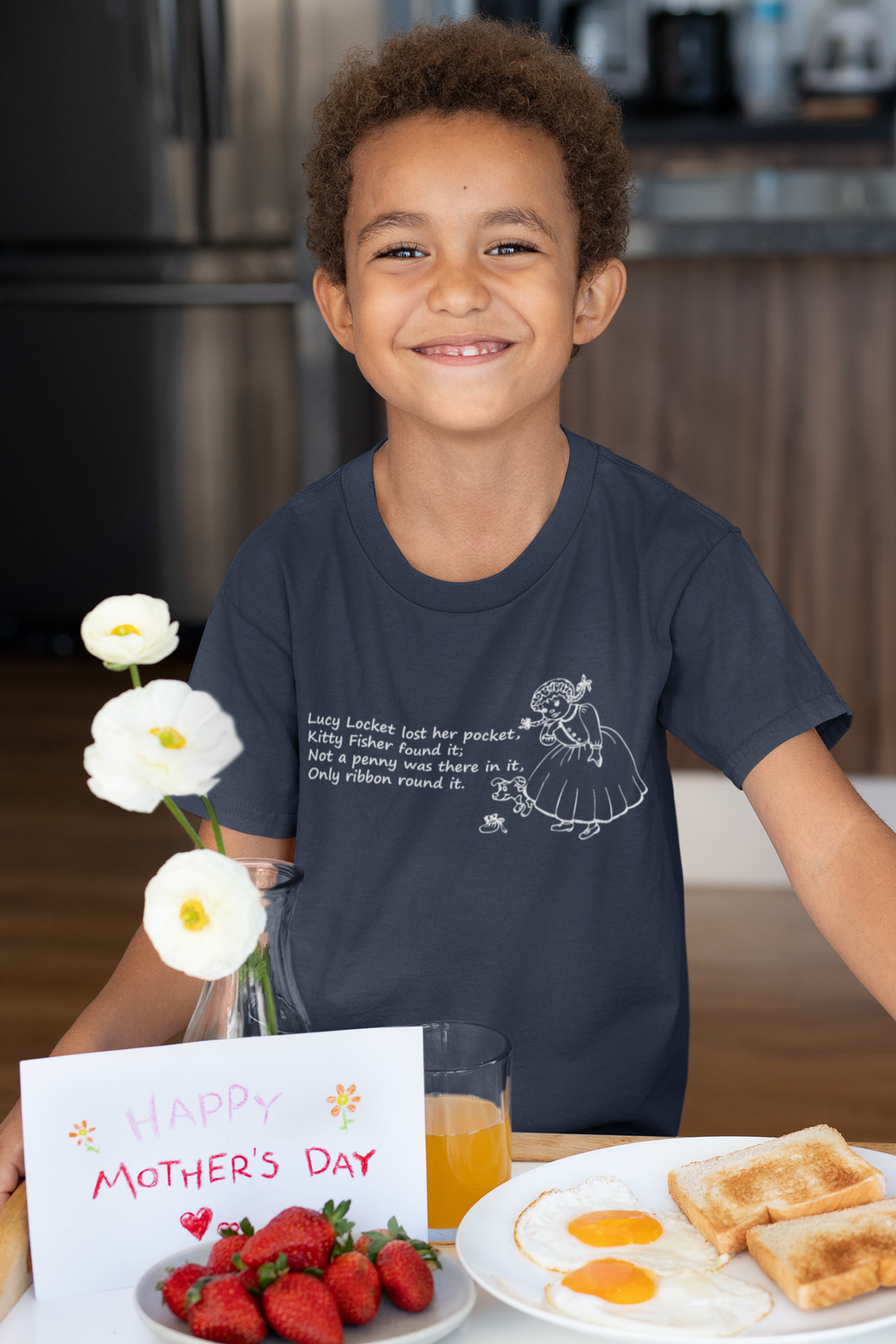 Lucy Locket Poem Half Sleeves T-Shirt for Boy-KidsFashionVilla