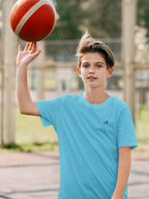 Load image into Gallery viewer, Blue Rose Minimals Half Sleeves T-Shirt for Boy-KidsFashionVilla
