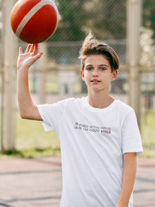I Am In The Bored House Minimals Half Sleeves T-Shirt for Boy-KidsFashionVilla