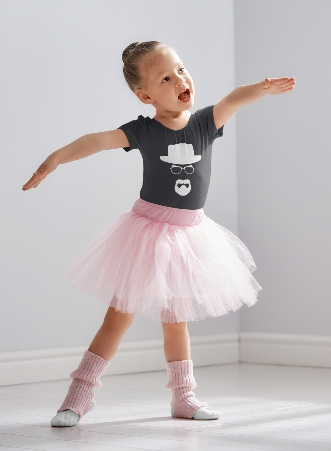 Heisenberg Breaking Bad Web Series Half Sleeves T-Shirt For Girls -KidsFashionVilla