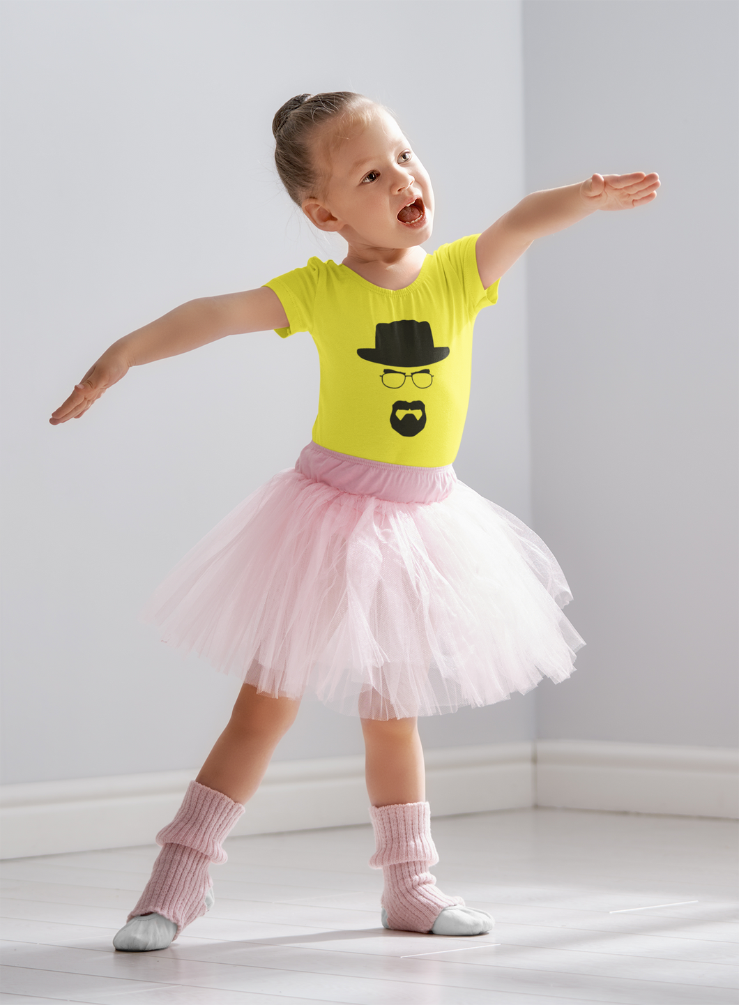 Heisenberg Breaking Bad Web Series Half Sleeves T-Shirt For Girls -KidsFashionVilla