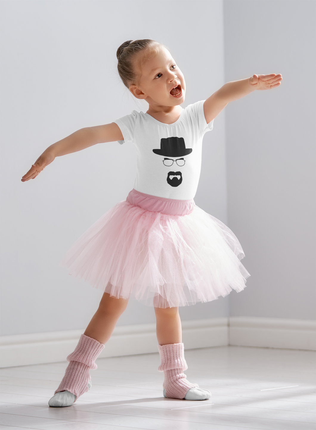 Heisenberg Breaking Bad Web Series Half Sleeves T-Shirt For Girls -KidsFashionVilla