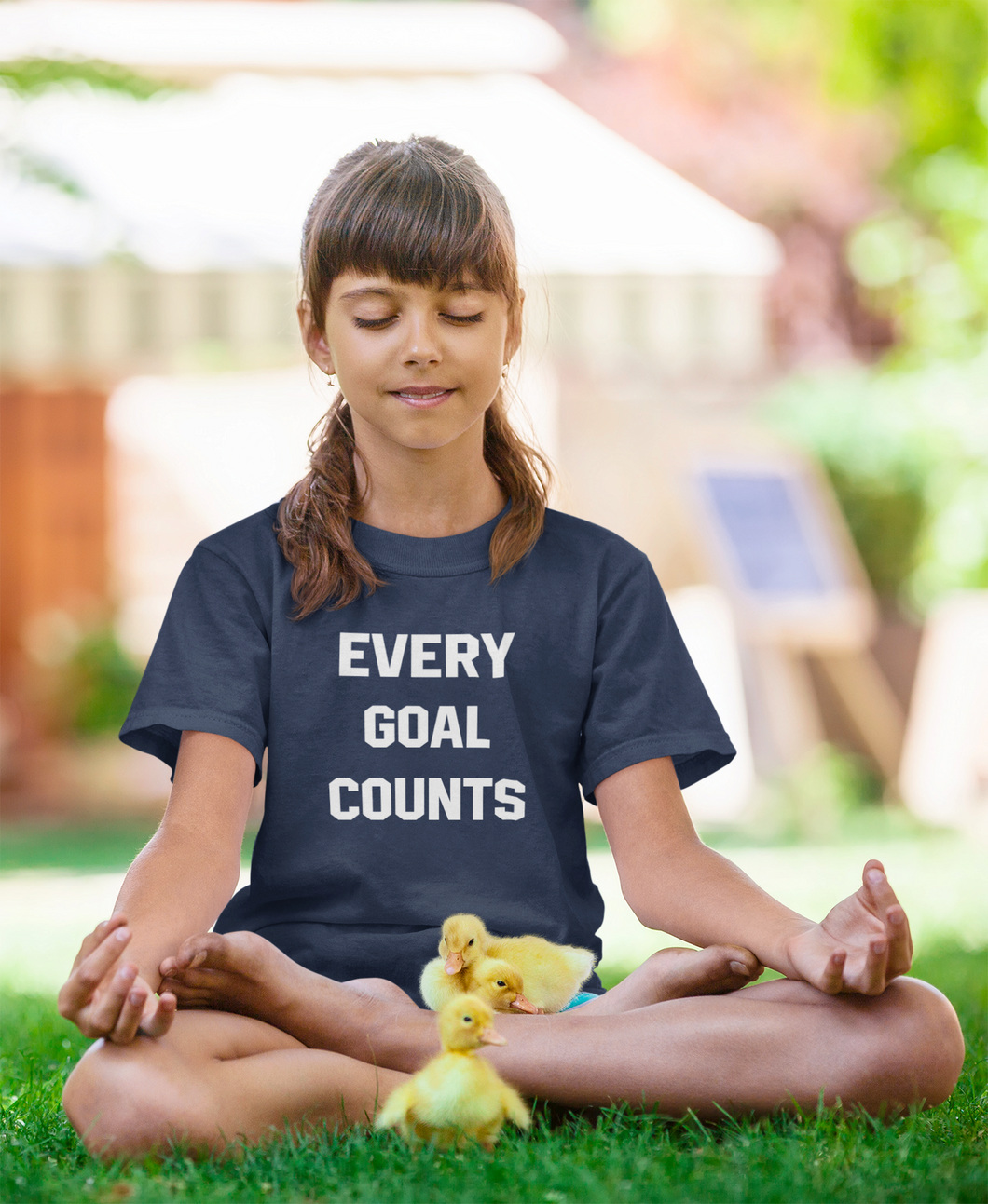 Every Goals Counts Half Sleeves T-Shirt For Girls -KidsFashionVilla