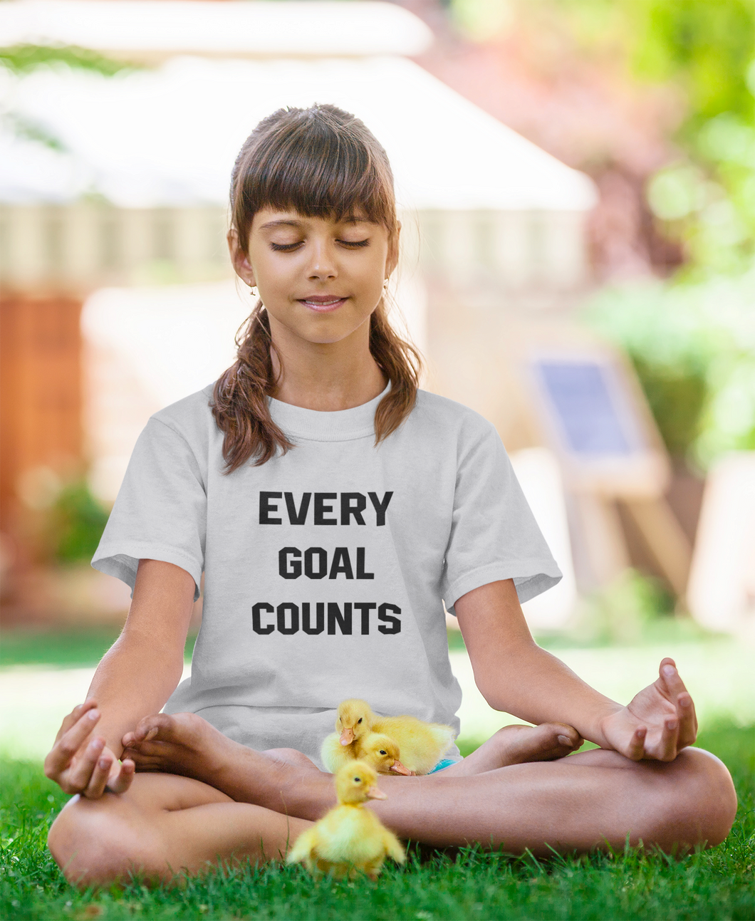 Every Goals Counts Half Sleeves T-Shirt For Girls -KidsFashionVilla