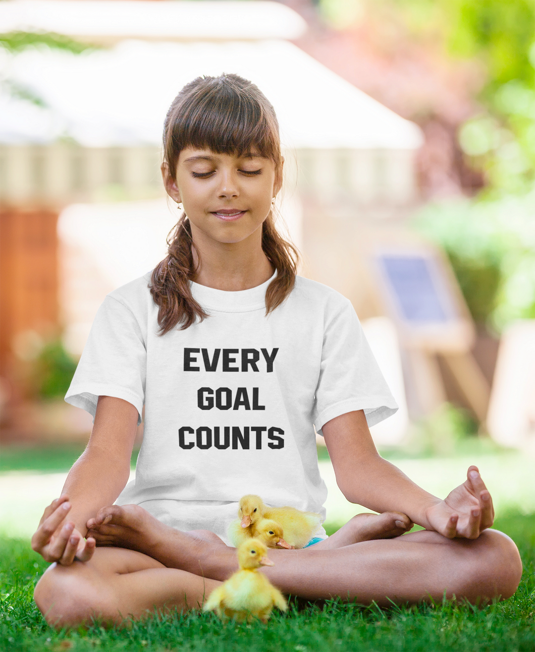 Every Goals Counts Half Sleeves T-Shirt For Girls -KidsFashionVilla