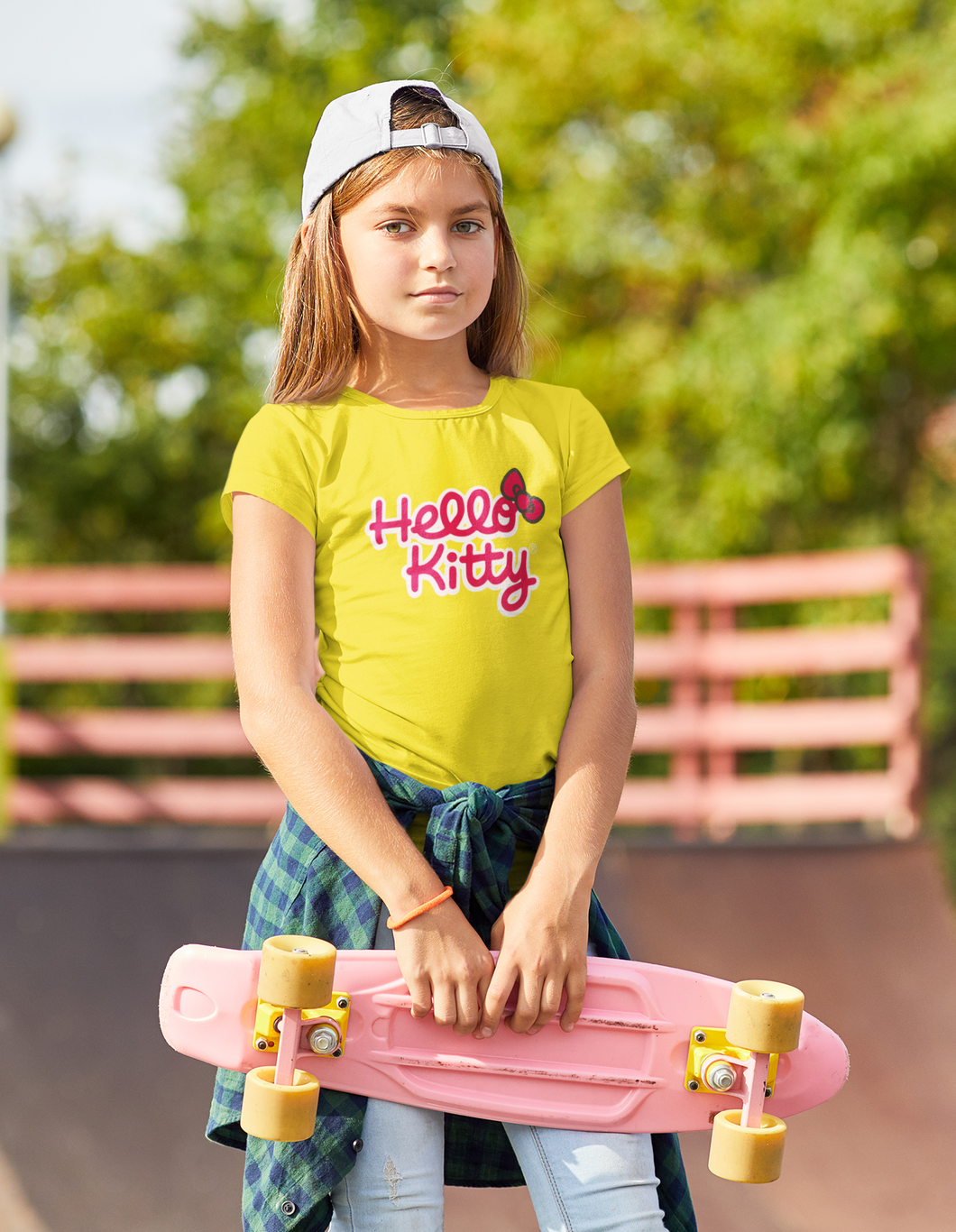 Hello Kitty Half Sleeves T-Shirt For Girls -KidsFashionVilla