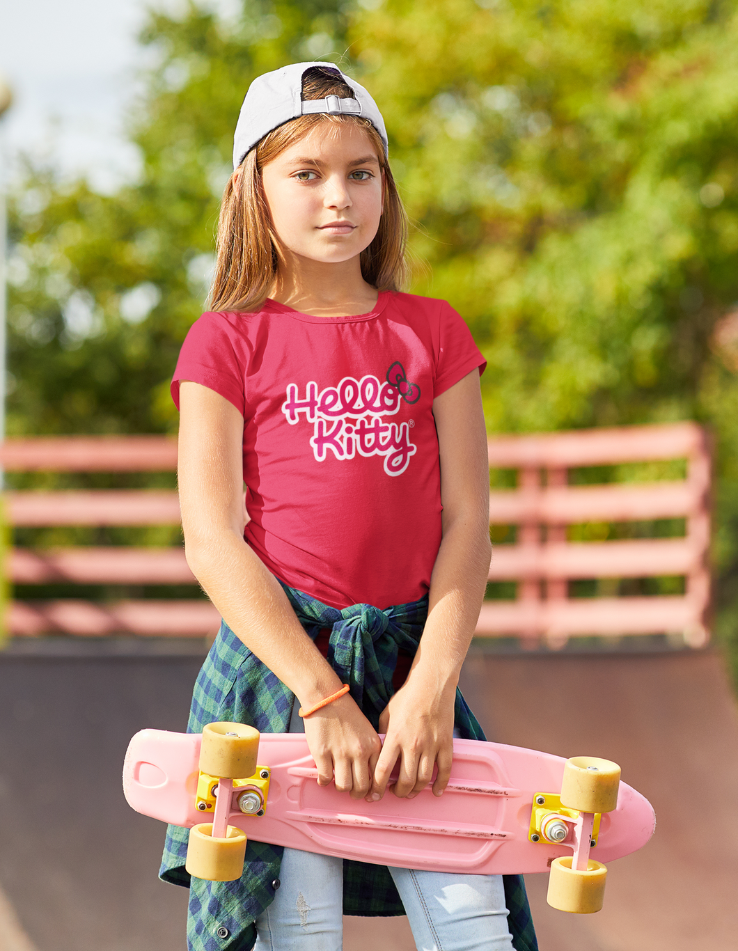 Hello Kitty Half Sleeves T-Shirt For Girls -KidsFashionVilla