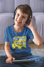 Load image into Gallery viewer, Panda Yellow Bus Cartoon Half Sleeves T-Shirt for Boy-KidsFashionVilla
