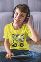 Load image into Gallery viewer, Panda Yellow Bus Cartoon Half Sleeves T-Shirt for Boy-KidsFashionVilla
