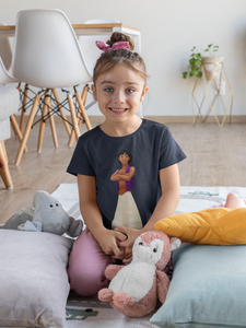 Cute Cartoon Half Sleeves T-Shirt For Girls -KidsFashionVilla