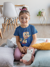Load image into Gallery viewer, Cute Cartoon Half Sleeves T-Shirt For Girls -KidsFashionVilla
