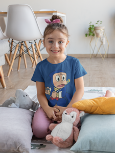 Cute Cartoon Half Sleeves T-Shirt For Girls -KidsFashionVilla