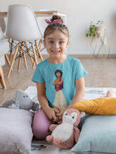Load image into Gallery viewer, Cute Cartoon Half Sleeves T-Shirt For Girls -KidsFashionVilla

