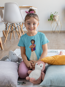 Cute Cartoon Half Sleeves T-Shirt For Girls -KidsFashionVilla