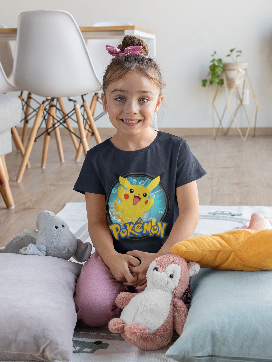 Cute Cartoon Half Sleeves T-Shirt For Girls -KidsFashionVilla