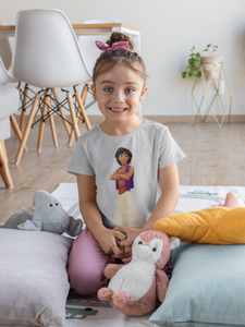Cute Cartoon Half Sleeves T-Shirt For Girls -KidsFashionVilla