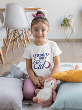 Load image into Gallery viewer, 1st Eid Custom Name Half Sleeves T-Shirt For Girls -KidsFashionVilla

