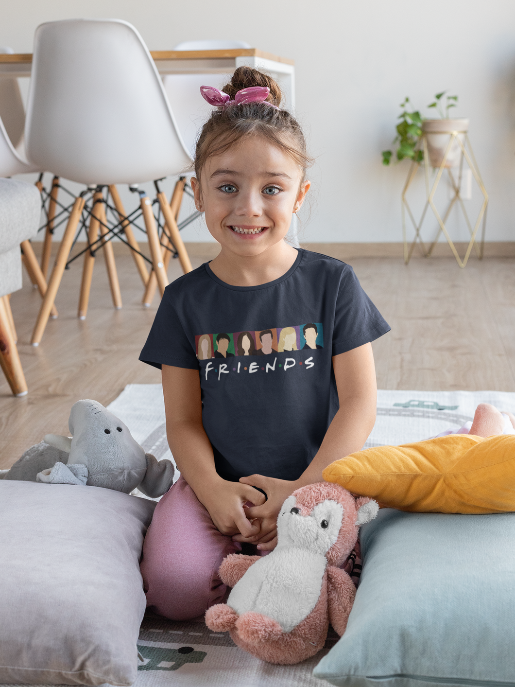 F.R.I.E.N.D.S Friends Web Series Half Sleeves T-Shirt For Girls -KidsFashionVilla