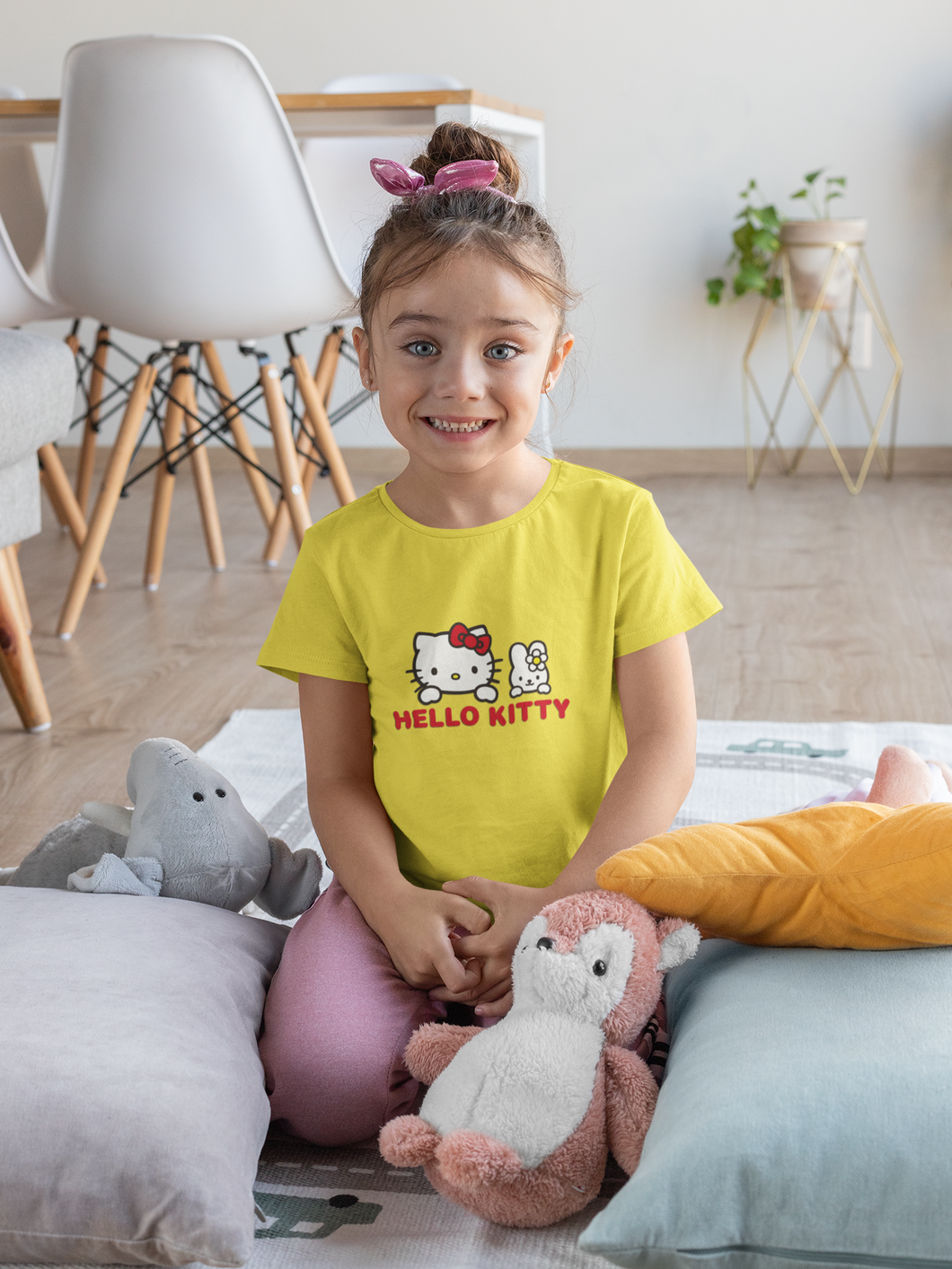 Hello Kitty Half Sleeves T-Shirt For Girls -KidsFashionVilla