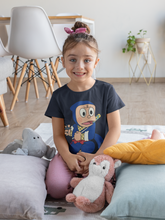 Load image into Gallery viewer, Cute Cartoon Half Sleeves T-Shirt For Girls -KidsFashionVilla
