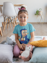 Load image into Gallery viewer, Cute Cartoon Half Sleeves T-Shirt For Girls -KidsFashionVilla
