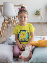 Load image into Gallery viewer, Cute Cartoon Half Sleeves T-Shirt For Girls -KidsFashionVilla
