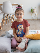 Load image into Gallery viewer, Cute Cartoon Half Sleeves T-Shirt For Girls -KidsFashionVilla
