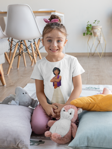 Cute Cartoon Half Sleeves T-Shirt For Girls -KidsFashionVilla