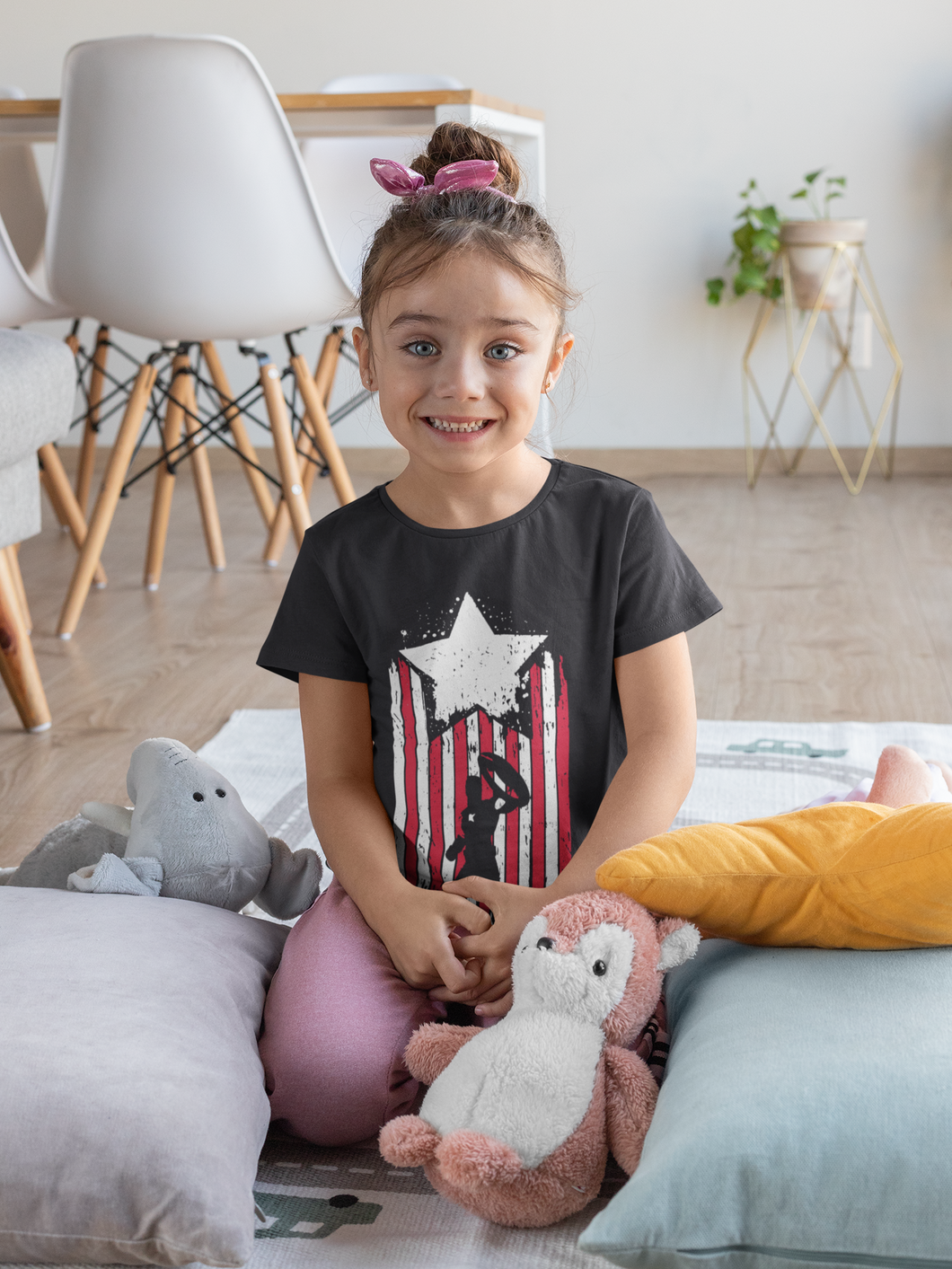 Captain America Web Series Half Sleeves T-Shirt For Girls -KidsFashionVilla