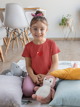 Load image into Gallery viewer, 8 Bit Heart Minimals Half Sleeves T-Shirt For Girls -KidsFashionVilla
