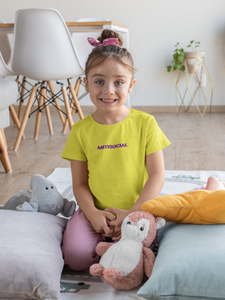 Antisocial Minimals Half Sleeves T-Shirt For Girls -KidsFashionVilla