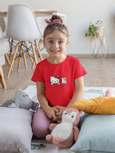 Load image into Gallery viewer, Hello Kitty Half Sleeves T-Shirt For Girls -KidsFashionVilla
