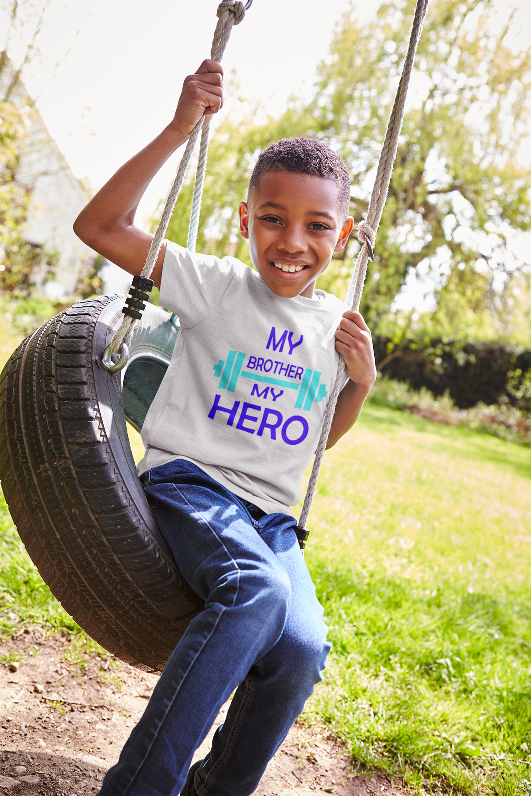 My Brother My Hero Half Sleeves T-Shirt for Boy-KidsFashionVilla