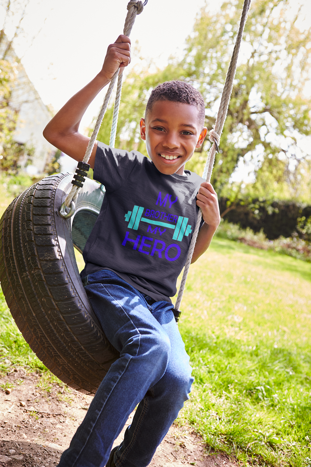 My Brother My Hero Half Sleeves T-Shirt for Boy-KidsFashionVilla