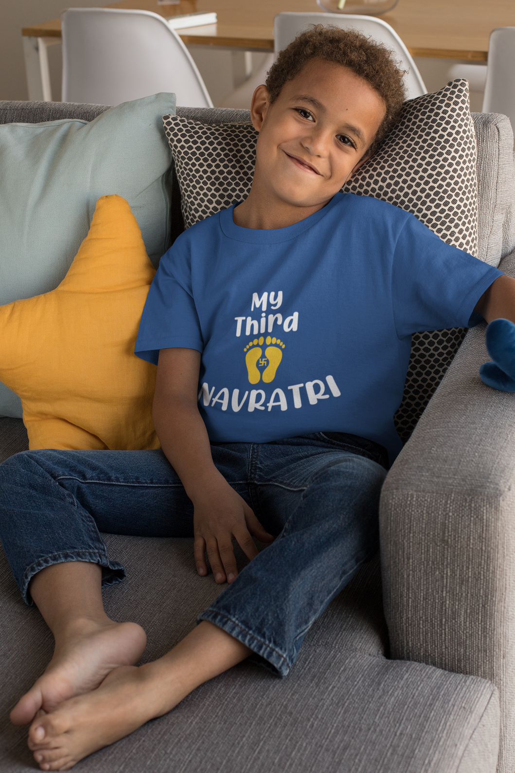 My Third Navratri Half Sleeves T-Shirt for Boy-KidsFashionVilla
