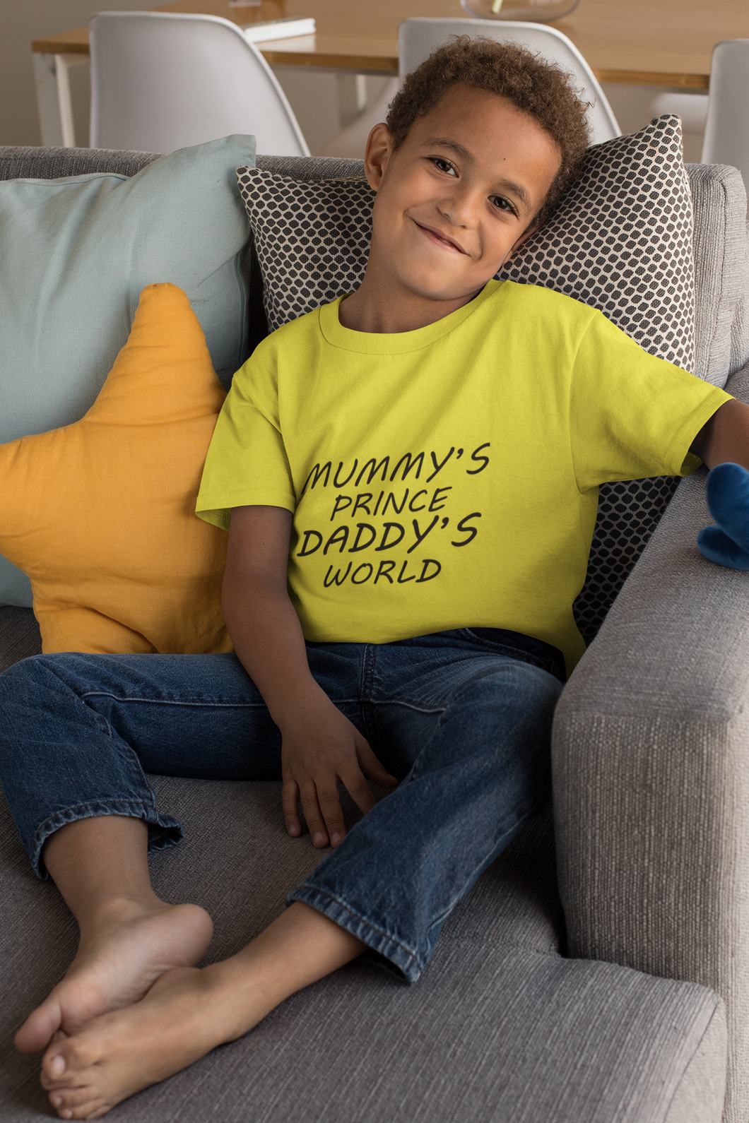 MUMMYS PRINCE DADDYS WORLD Half Sleeves T-Shirt for Boy-KidsFashionVilla
