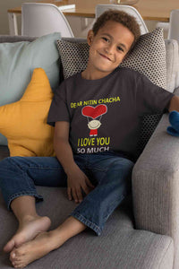 Custom Name I love My Chacha So Much Half Sleeves T-Shirt for Boy-KidsFashionVilla