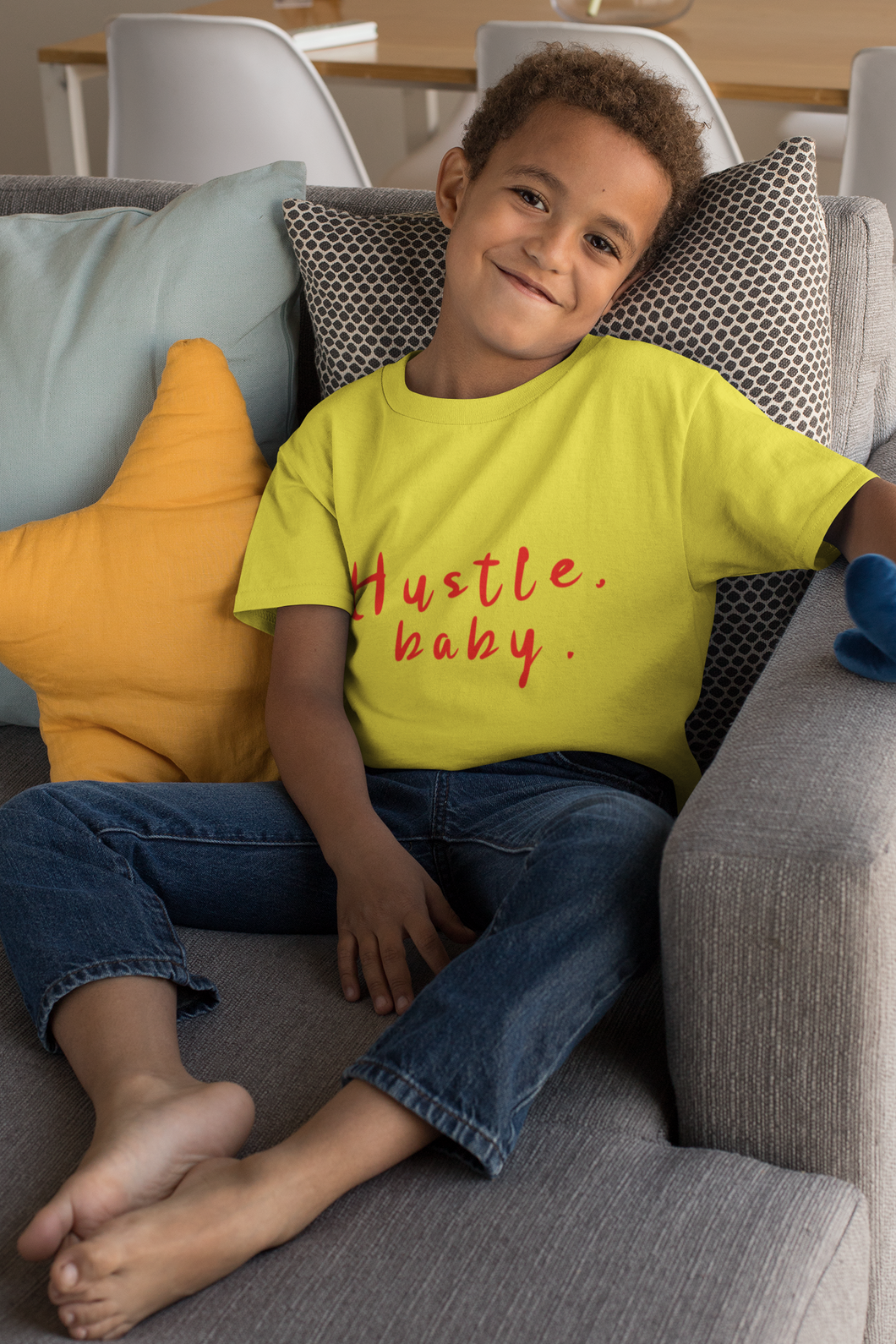Hustle Baby Half Sleeves T-Shirt for Boy-KidsFashionVilla