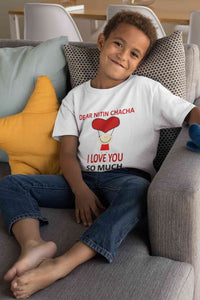 Custom Name I love My Chacha So Much Half Sleeves T-Shirt for Boy-KidsFashionVilla