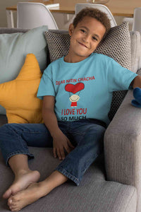Custom Name I love My Chacha So Much Half Sleeves T-Shirt for Boy-KidsFashionVilla