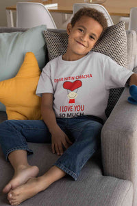 Custom Name I love My Chacha So Much Half Sleeves T-Shirt for Boy-KidsFashionVilla