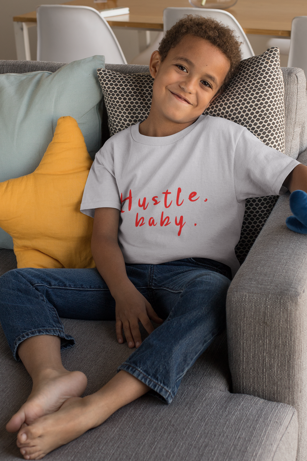 Hustle Baby Half Sleeves T-Shirt for Boy-KidsFashionVilla