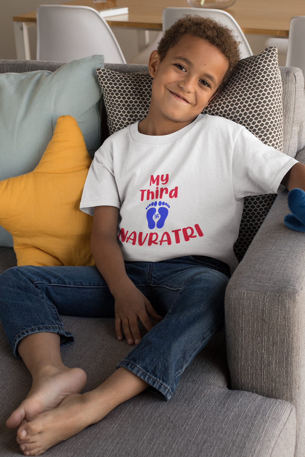 My Third Navratri Half Sleeves T-Shirt for Boy-KidsFashionVilla