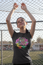 Load image into Gallery viewer, Bura Na Mano Holi Hai Half Sleeves T-Shirt For Girls -KidsFashionVilla
