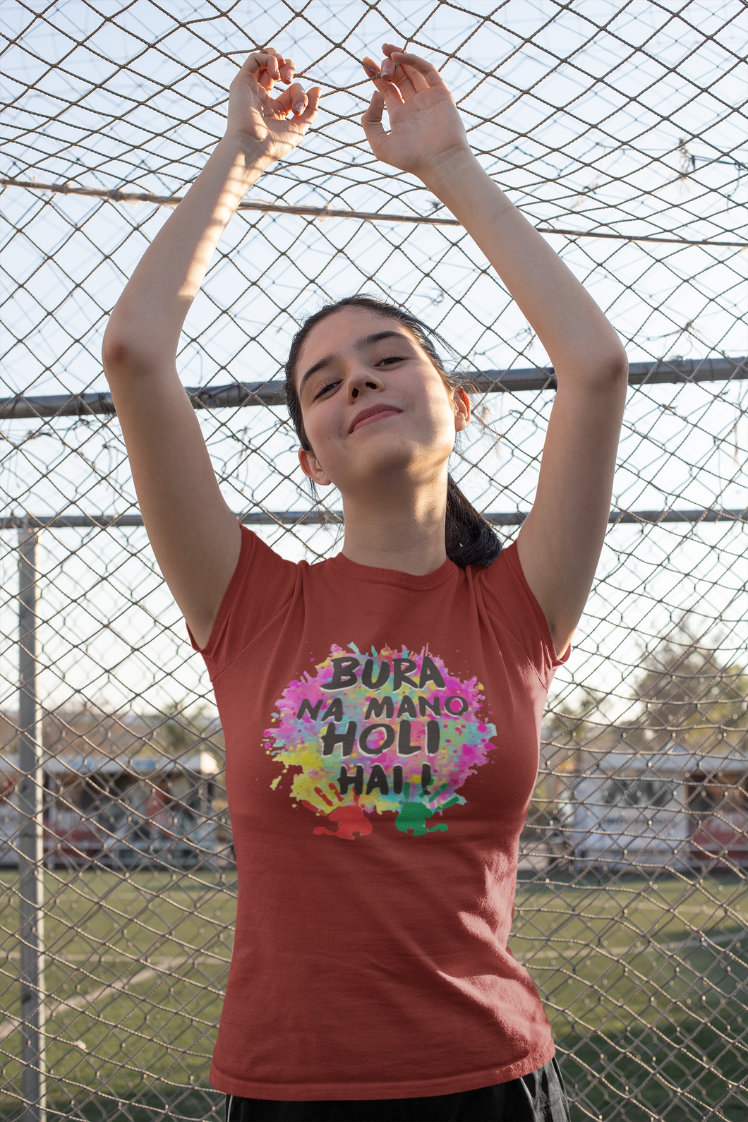 Bura Na Mano Holi Hai Half Sleeves T-Shirt For Girls -KidsFashionVilla