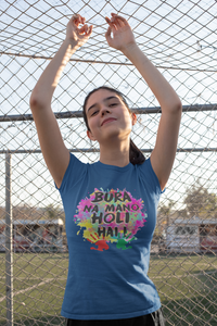 Bura Na Mano Holi Hai Half Sleeves T-Shirt For Girls -KidsFashionVilla