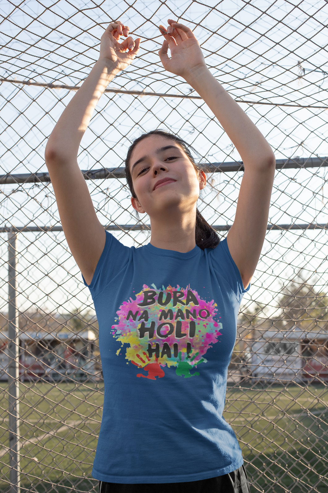 Bura Na Mano Holi Hai Half Sleeves T-Shirt For Girls -KidsFashionVilla