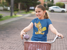 Load image into Gallery viewer, Cute Cartoon Half Sleeves T-Shirt For Girls -KidsFashionVilla
