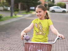 Load image into Gallery viewer, Cute Cartoon Half Sleeves T-Shirt For Girls -KidsFashionVilla
